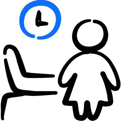 Medical Room Clock Woman Icon from Freehand Duotone Set