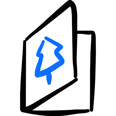 Christmas Postcard Icon from Freehand Duotone Set