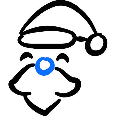 Christmas Santa Claus Icon from Freehand Duotone Set