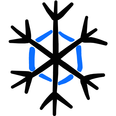 Christmas Snowflake Icon from Freehand Duotone Set