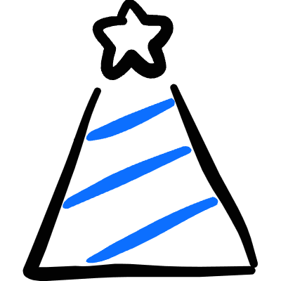 Christmas Tree Top Star Icon from Freehand Duotone Set