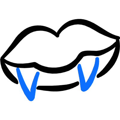 Halloween Lips Vampire Icon from Freehand Duotone Set