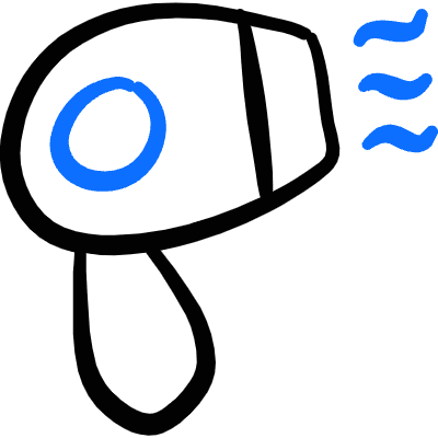 Bathroom Hair Dryer Icon from Freehand Duotone Set