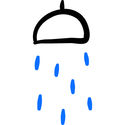 Bathroom Shower Head Icon from Freehand Duotone Set