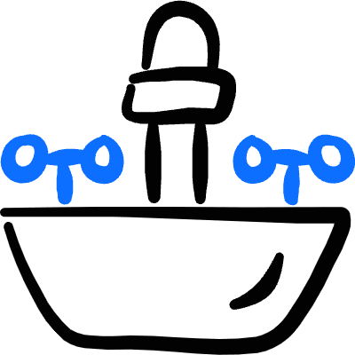 Bathroom Sink Icon from Freehand Duotone Set