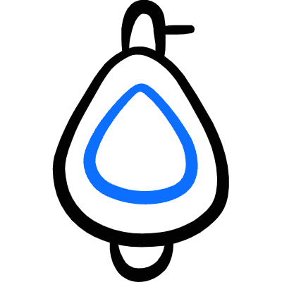 Bathroom Urinal Icon from Freehand Duotone Set