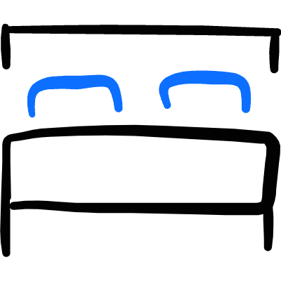 Hotel Double Bed Icon from Freehand Duotone Set