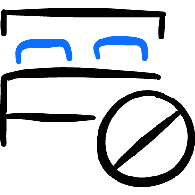 Hotel Double Bed Block Icon from Freehand Duotone Set