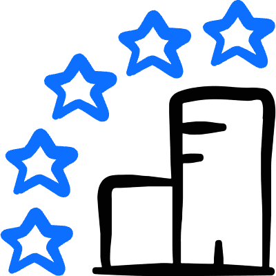 Rating Five Star Hotel Icon from Freehand Duotone Set