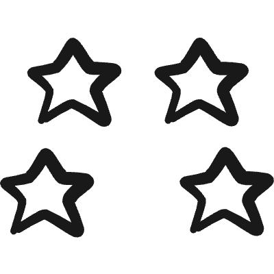 Rating Four Star Icon from Freehand Duotone Set