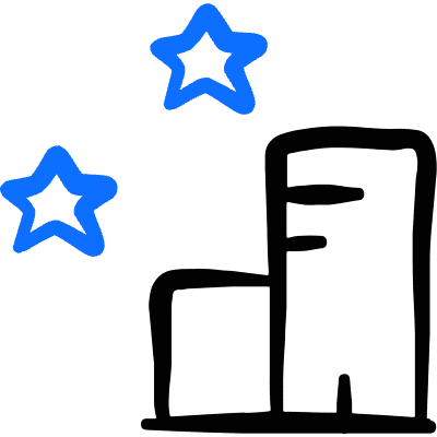 Rating Two Star Hotel Icon from Freehand Duotone Set