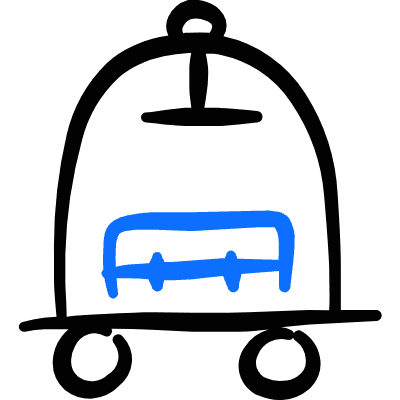 Room Service Cart Baggage 2 Icon from Freehand Duotone Set