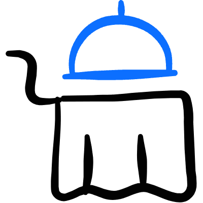 Room Service Cart Food Icon from Freehand Duotone Set