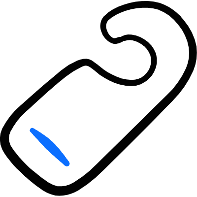 Room Service Door Sign Icon from Freehand Duotone Set