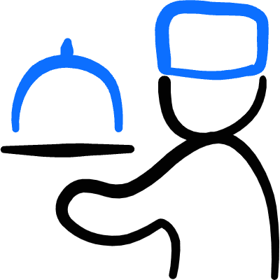 Room Service Plate Serve Icon from Freehand Duotone Set