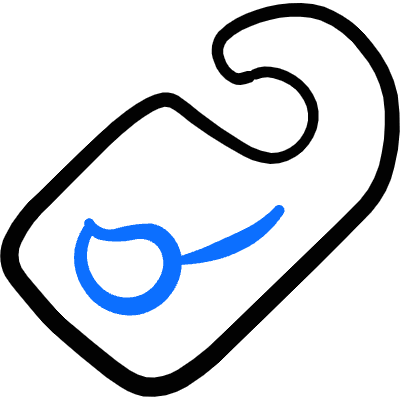 Room Service Sign Clean Icon from Freehand Duotone Set