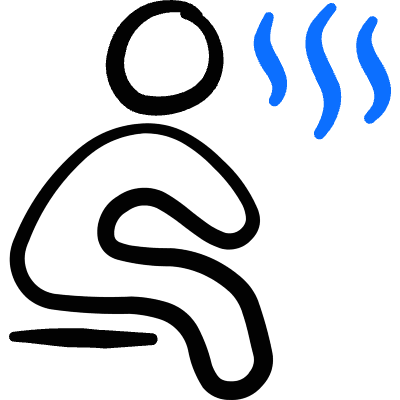Sauna Heat Person Icon from Freehand Duotone Set