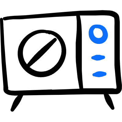 Tv Disable Icon from Freehand Duotone Set