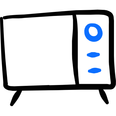 Tv Retro Icon from Freehand Duotone Set