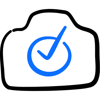 Camera Settings Check Icon from Freehand Duotone Set