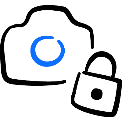 Camera Settings Lock 2 Icon from Freehand Duotone Set