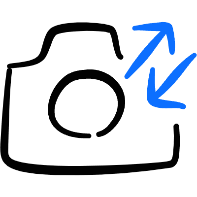 Camera Settings Transfer Icon from Freehand Duotone Set