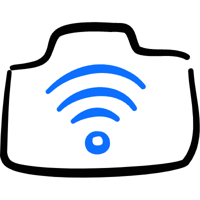 Camera Settings Wifi Icon from Freehand Duotone Set