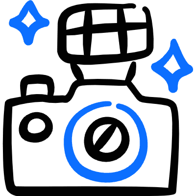 Camera Flash Icon from Freehand Duotone Set