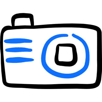 Camera Icon from Freehand Duotone Set