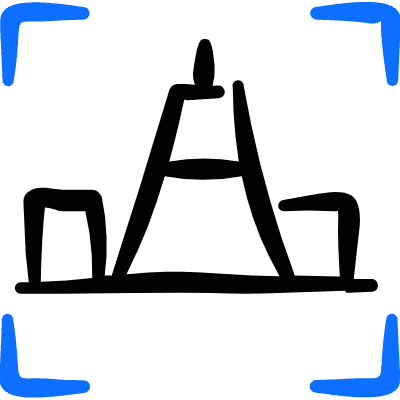 Focus Building Icon from Freehand Duotone Set