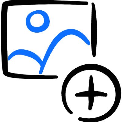 Image File Add Icon from Freehand Duotone Set