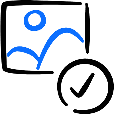Image File Check Icon from Freehand Duotone Set