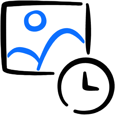 Image File Clock Icon from Freehand Duotone Set