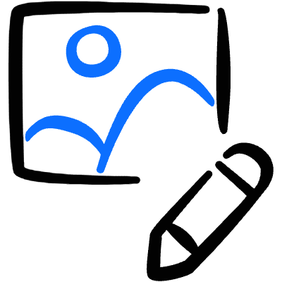 Image File Edit Icon from Freehand Duotone Set