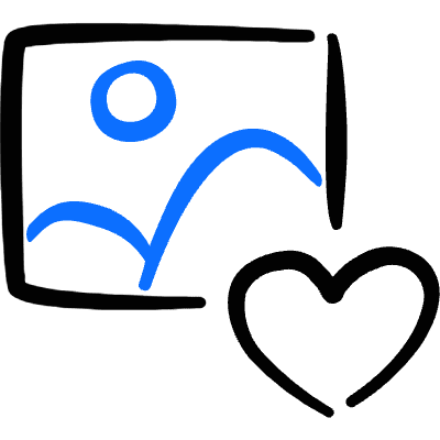 Image File Favorite Heart Icon from Freehand Duotone Set