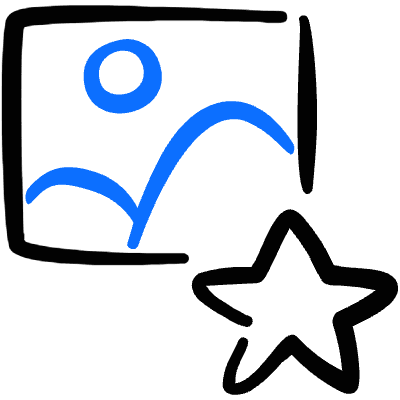 Image File Favorite Star Icon from Freehand Duotone Set