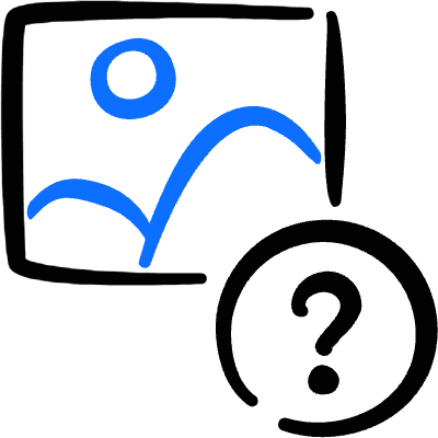 Image File Question Icon from Freehand Duotone Set