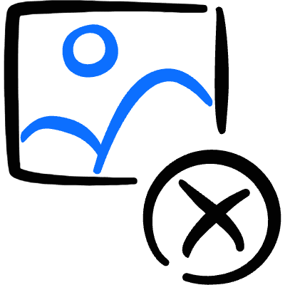 Image File Remove Icon from Freehand Duotone Set