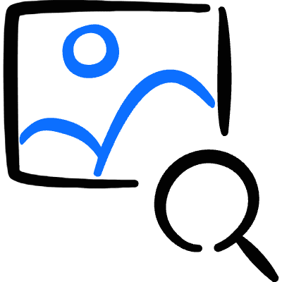 Image File Search Icon from Freehand Duotone Set