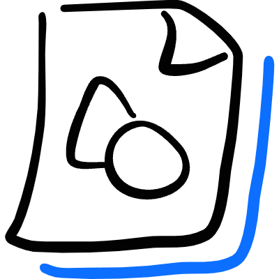 Image File Shape Icon from Freehand Duotone Set