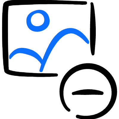 Image File Subtract Icon from Freehand Duotone Set