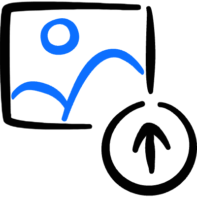 Image File Upload Icon from Freehand Duotone Set