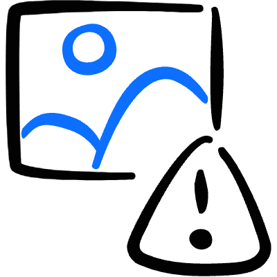 Image File Warning Icon from Freehand Duotone Set