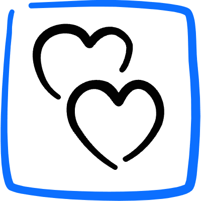 Mask Heart Double Icon from Freehand Duotone Set