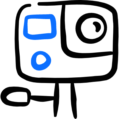 Modern Camera Go Pro Icon from Freehand Duotone Set