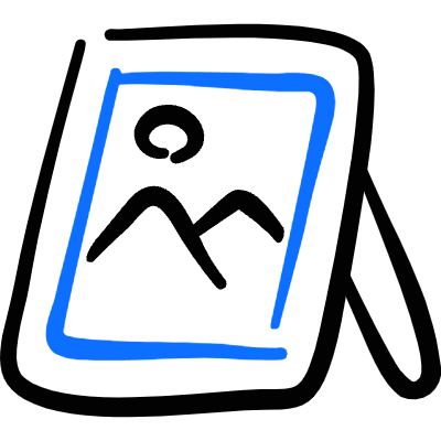Photo Frame Landscape Icon from Freehand Duotone Set