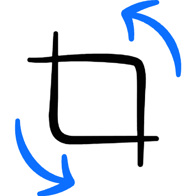 Retouch Crop Rotate Icon from Freehand Duotone Set