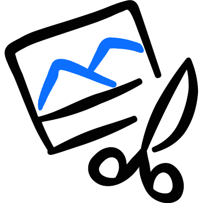 Retouch Cut Edit Icon from Freehand Duotone Set