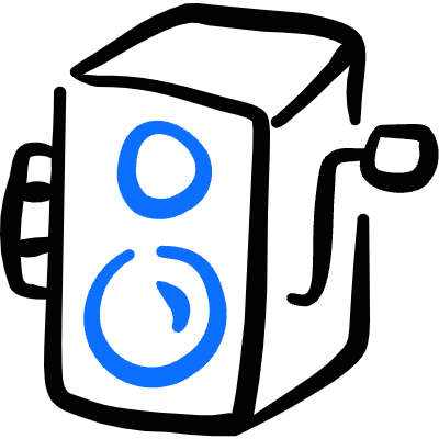 Vintage Camera Icon from Freehand Duotone Set