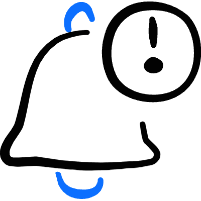 Alert Alarm Bell Warning Icon from Freehand Duotone Set